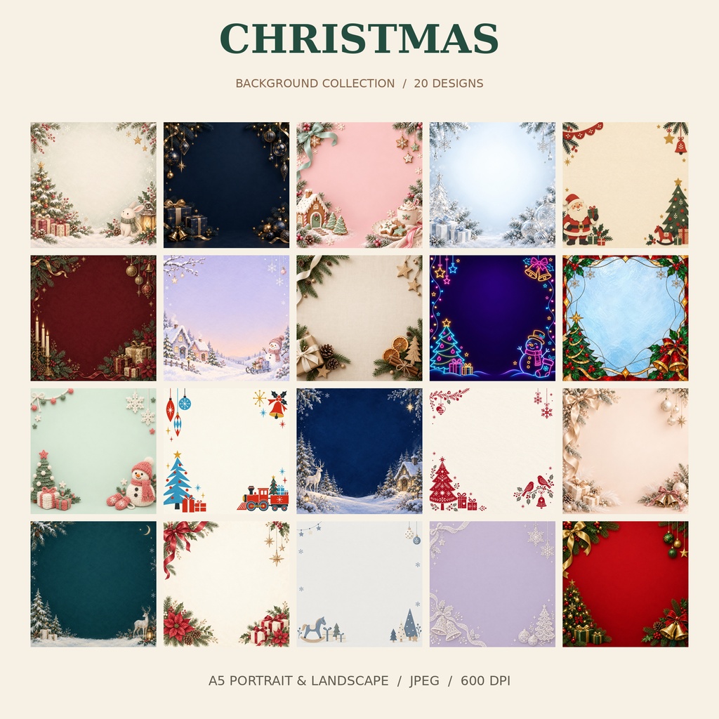 Christmas背景素材 その2 20種類