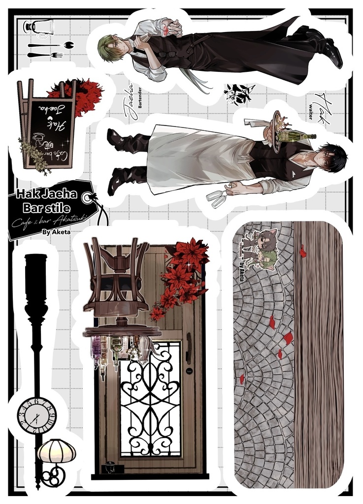 ハクジェハ 現パロ アクリルジオラマ