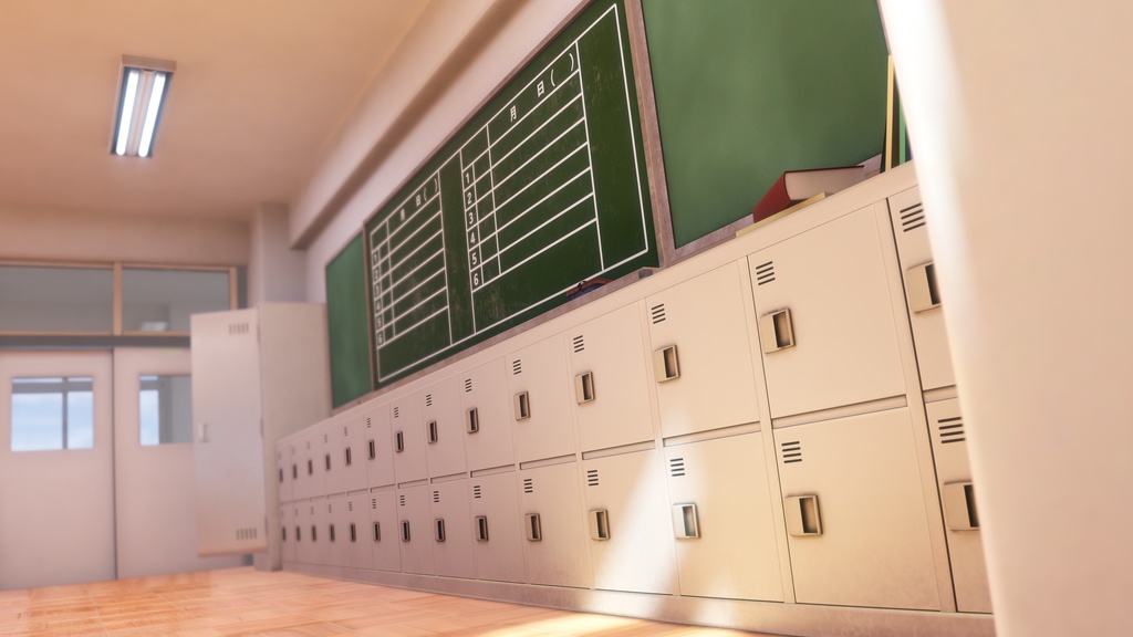 【VRChatワールド想定】Simple JP Classroom【3Dモデル】