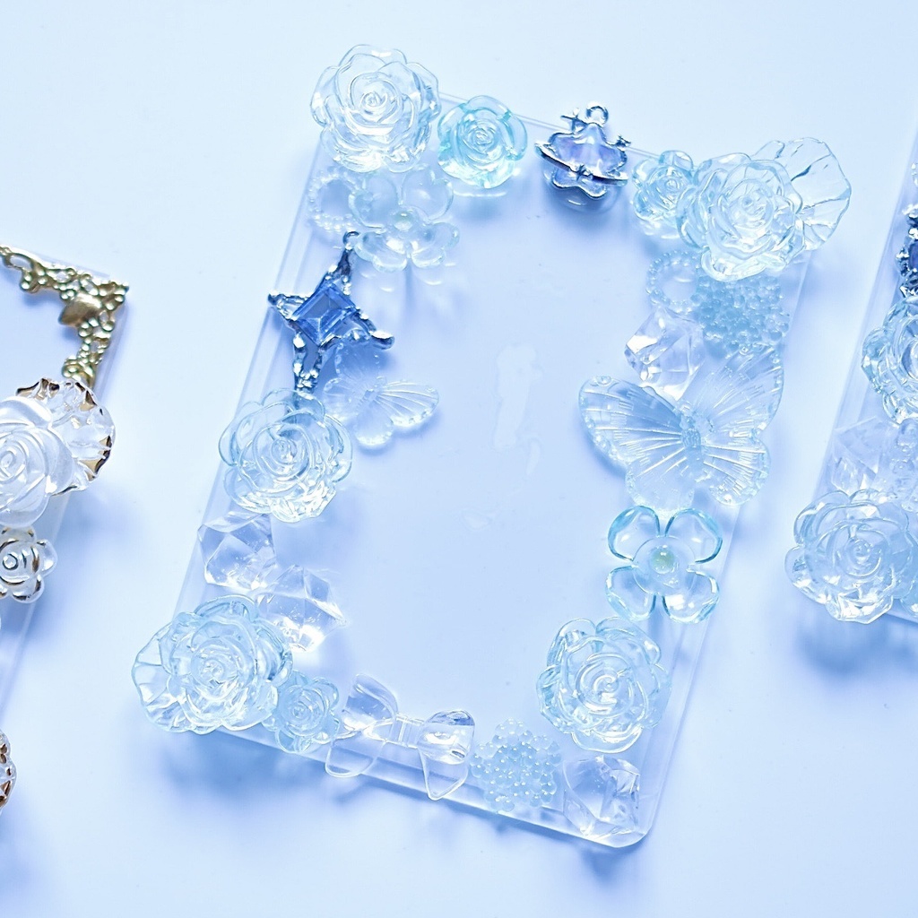 【B8】ミントグリーンのクリアトレカケース