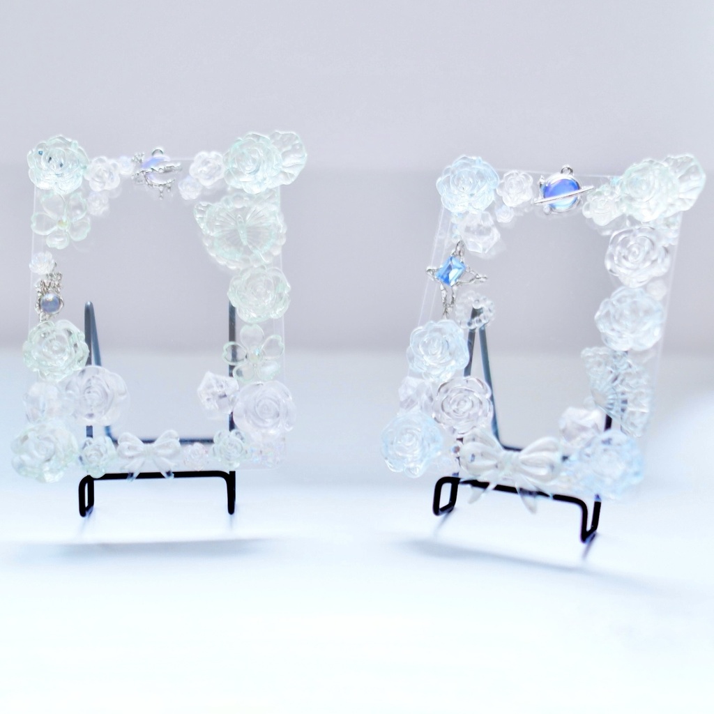 【B8】ミントブルーのクリアトレカケース