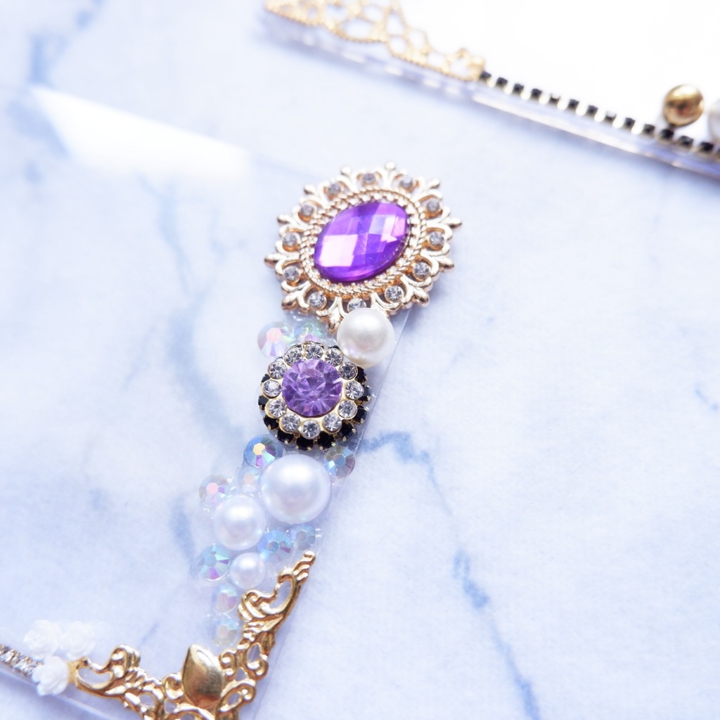 【B8横】パープルゴールドの額縁トレカケース