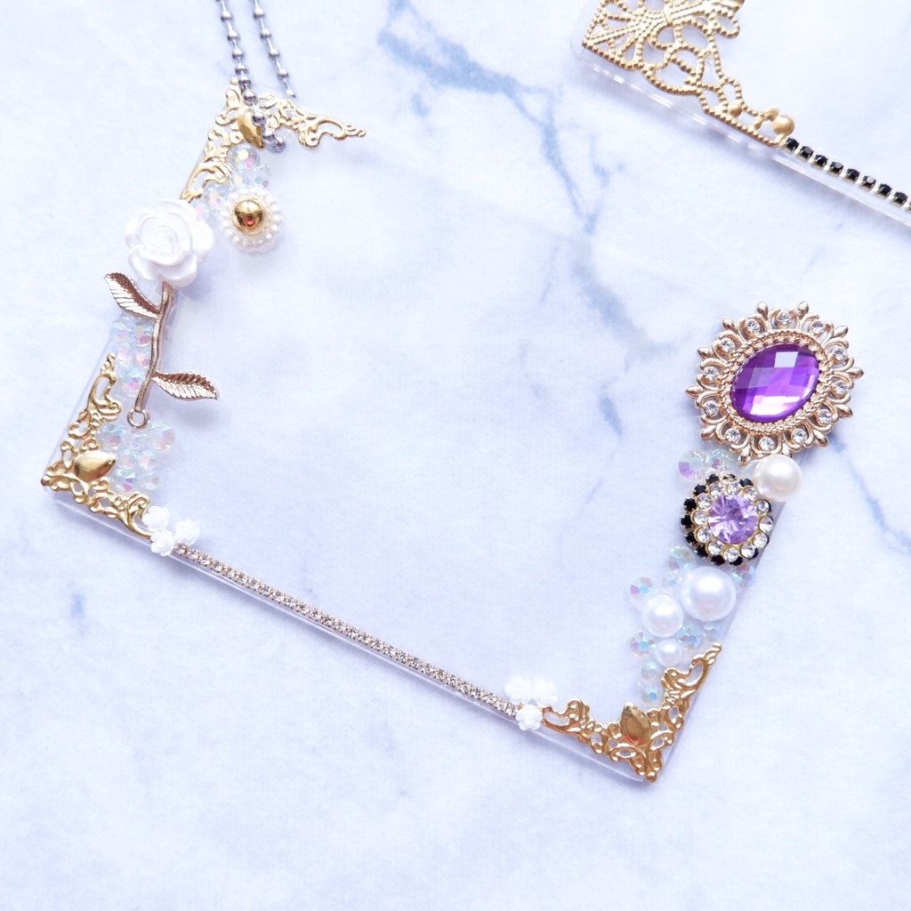 【B8横】パープルゴールドの額縁トレカケース