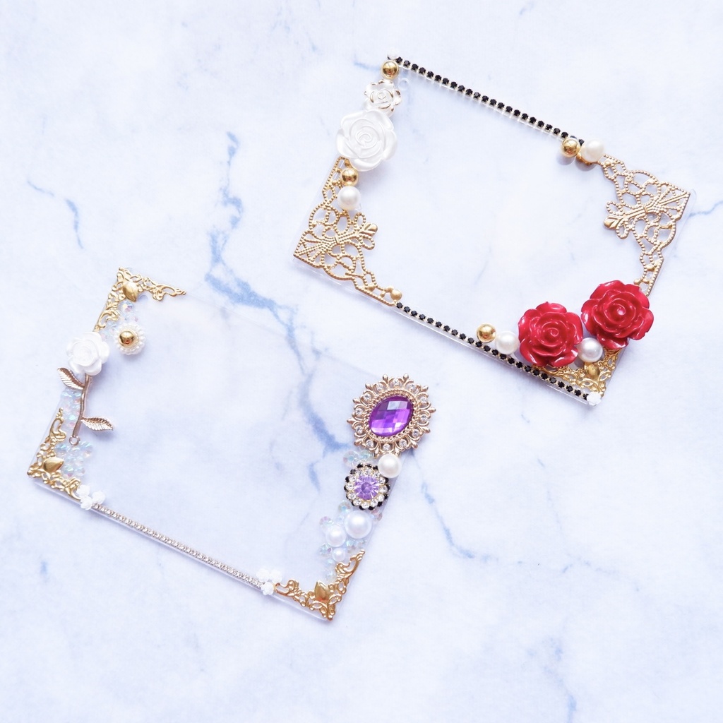 【B8横】パープルゴールドの額縁トレカケース