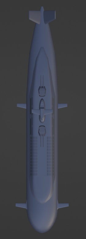 超巨大潜水艦:ヘリオス 3Dモデル