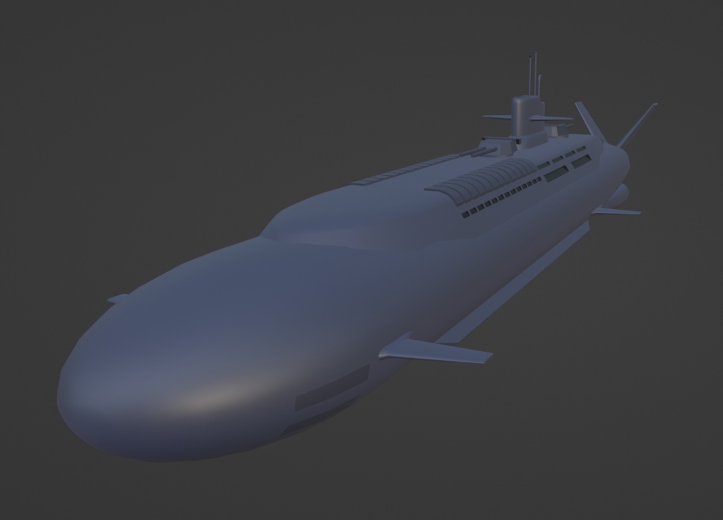 超巨大潜水艦:ヘリオス 3Dモデル