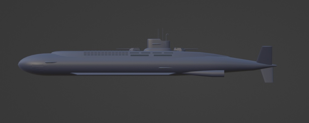超巨大潜水艦:ヘリオス 3Dモデル