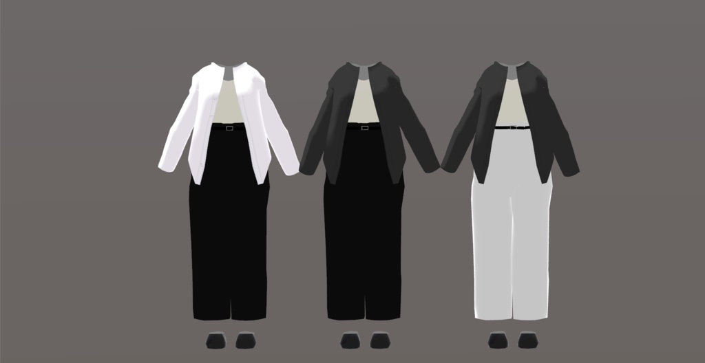 【狐雪ちゃん向け】シンプルタックインコーデ