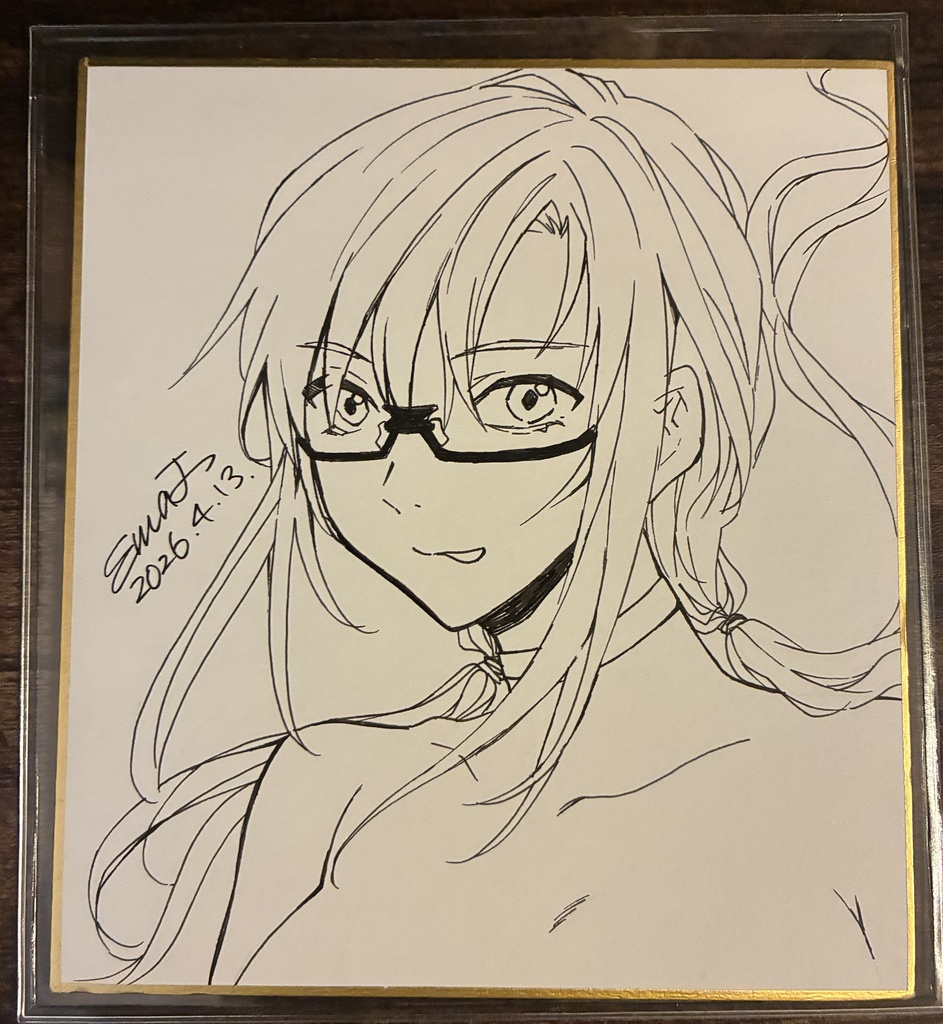 直筆真希波マリ/小色紙