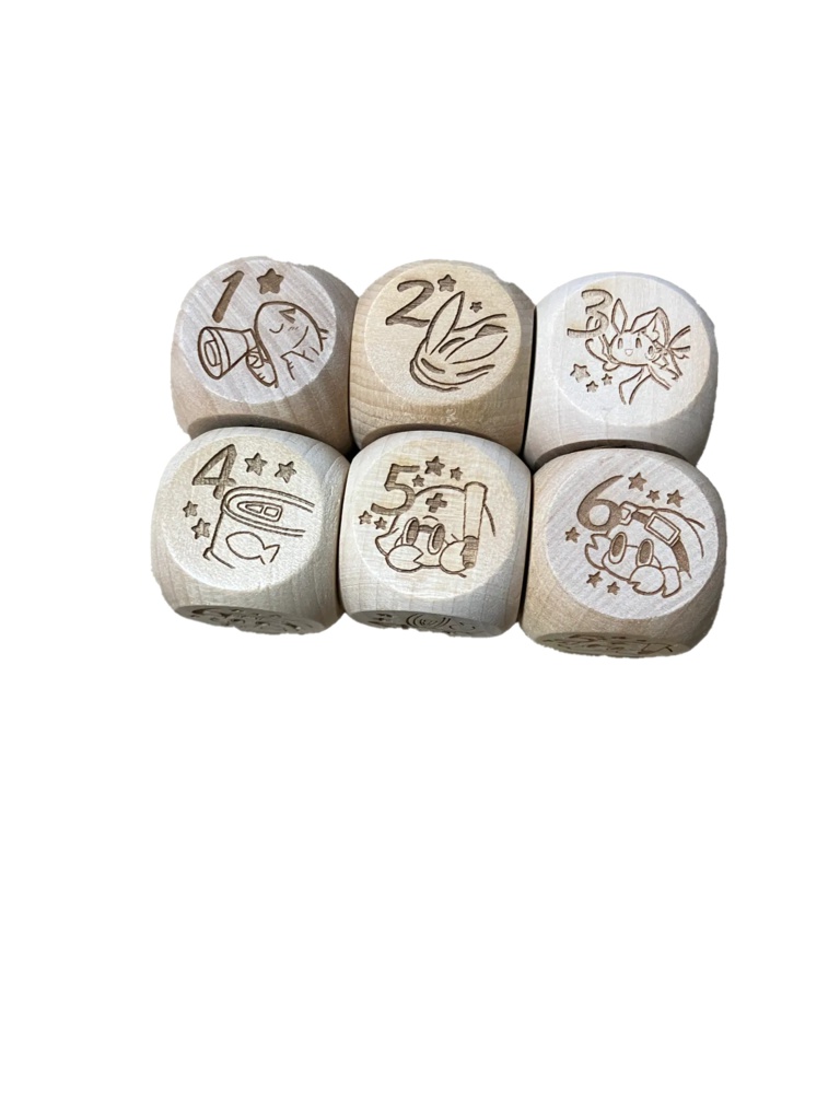 木製ダイス（大）　品質【並】-全部絵柄