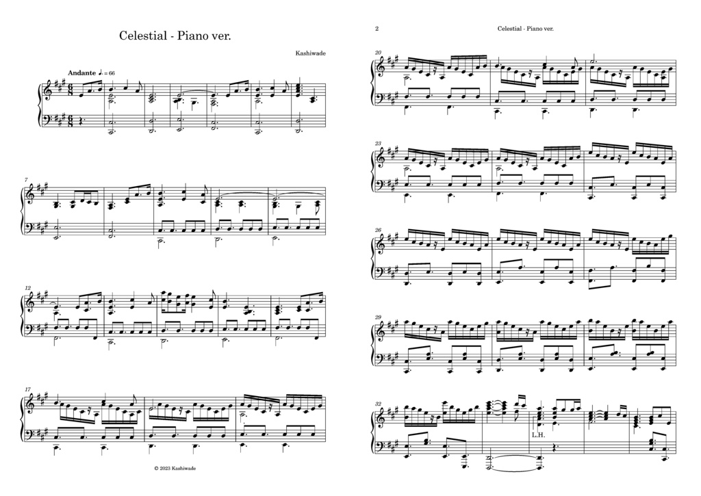 Rainy Resolutions Piano Score