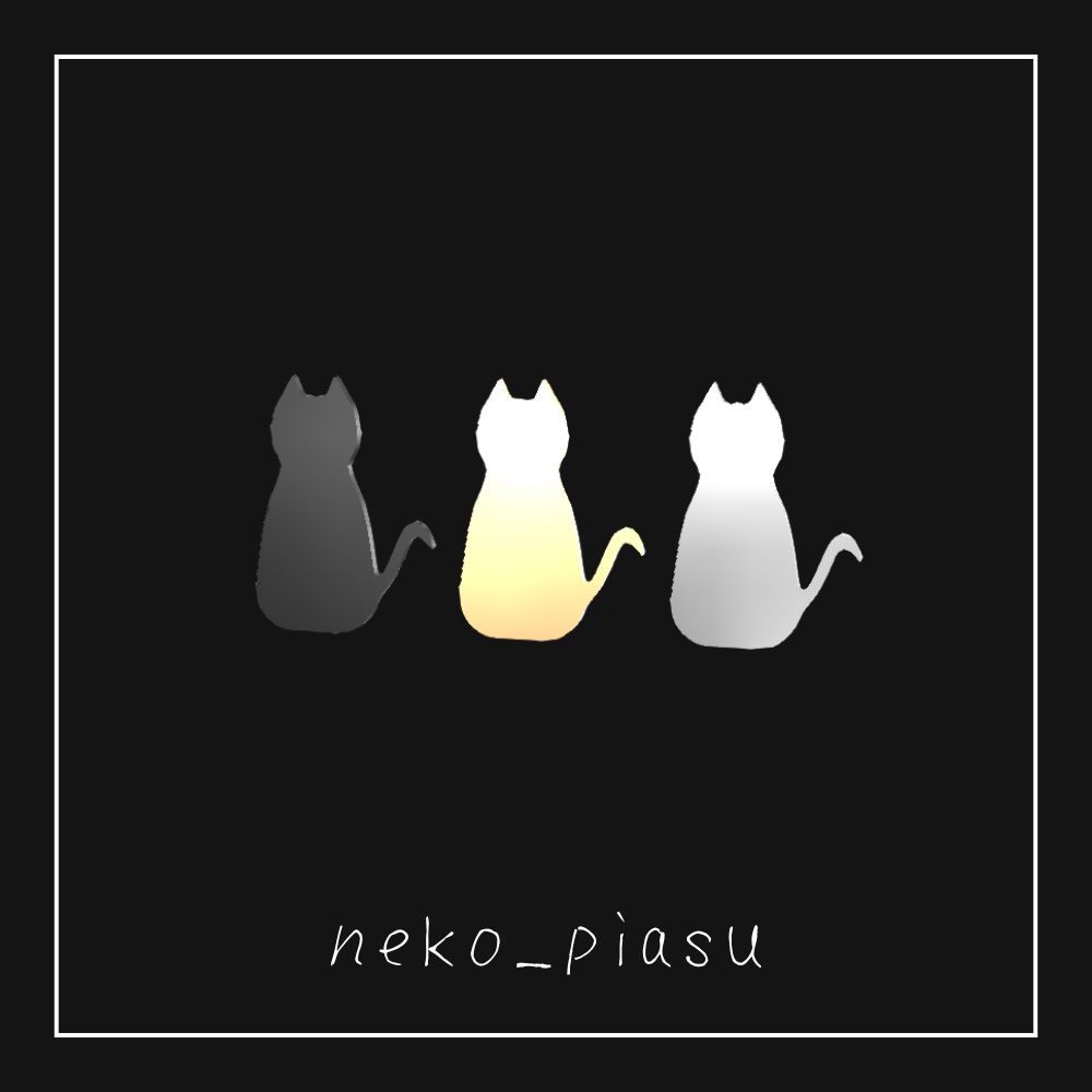 【VRChat想定】ねこピアス（３種セット）