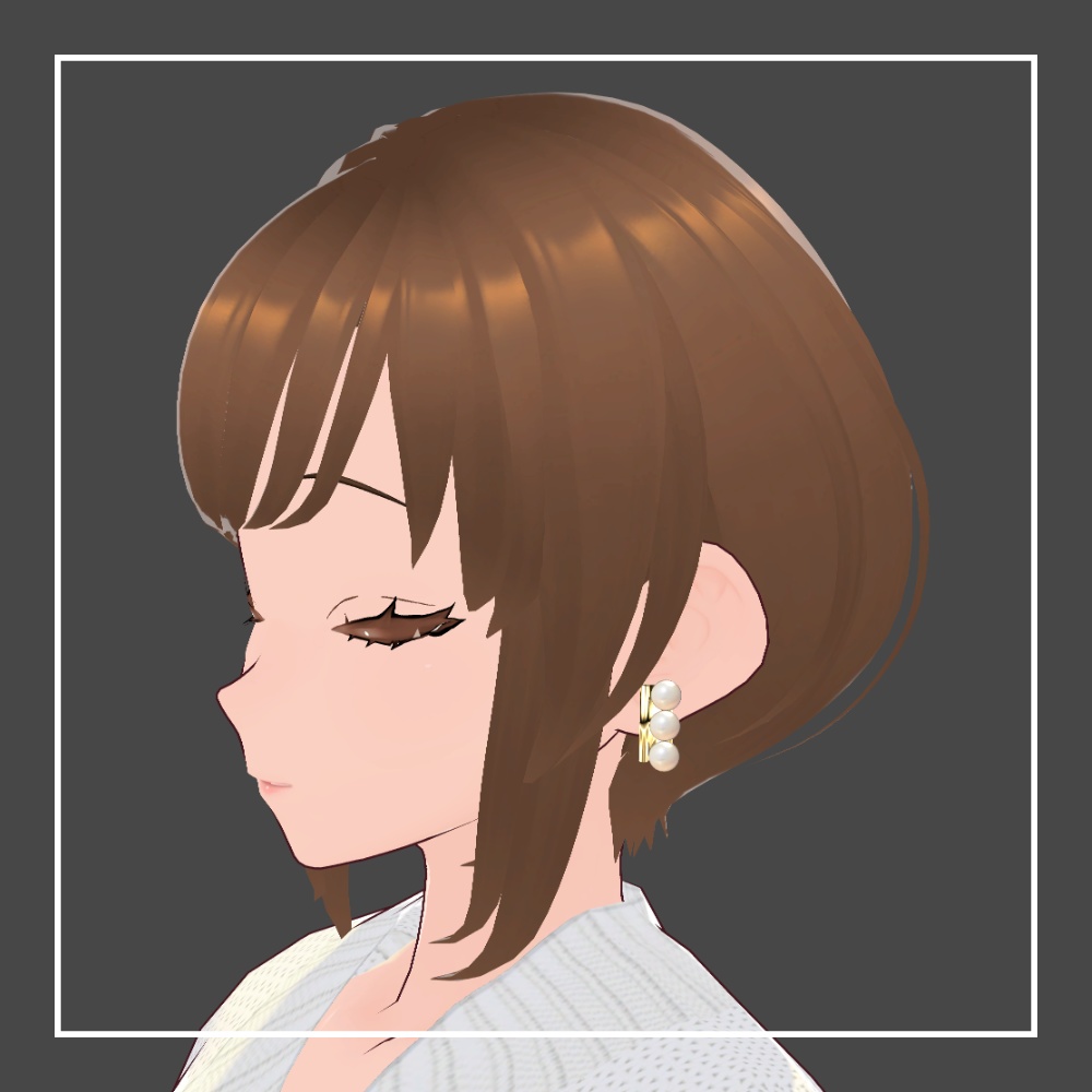 パールのピアスセット【VRChat想定】