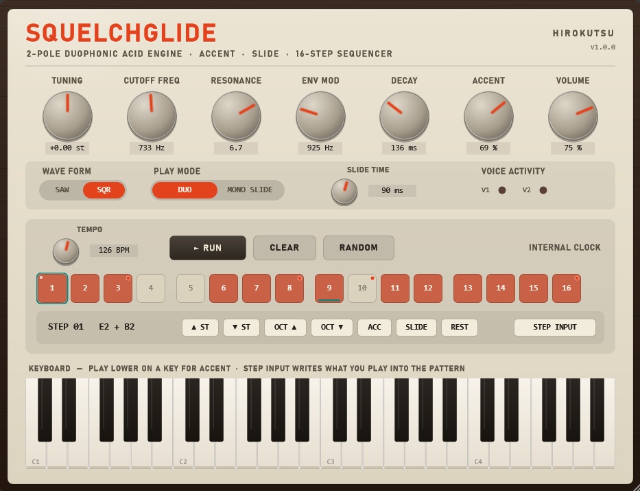 SquelchGlide ― デュオフォニック・アシッドベース VST3(Windows/無料)