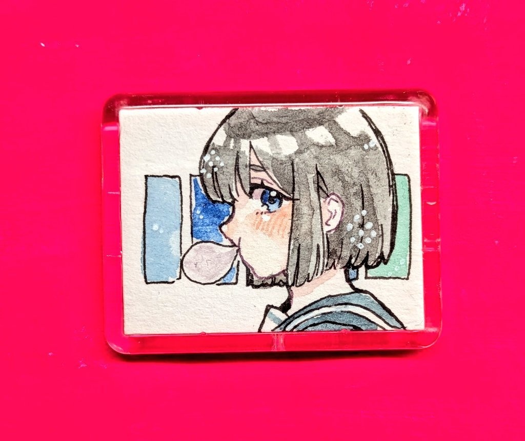ミニマグネット原画(水彩各種)