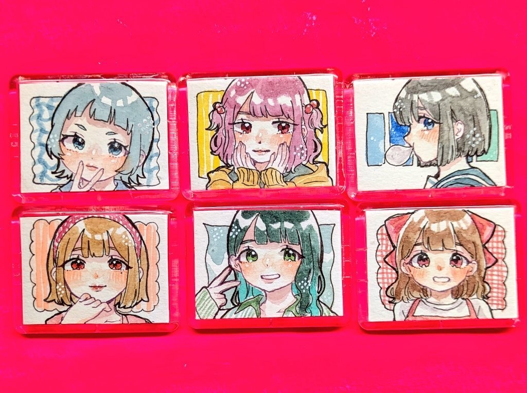 ミニマグネット原画(水彩各種)