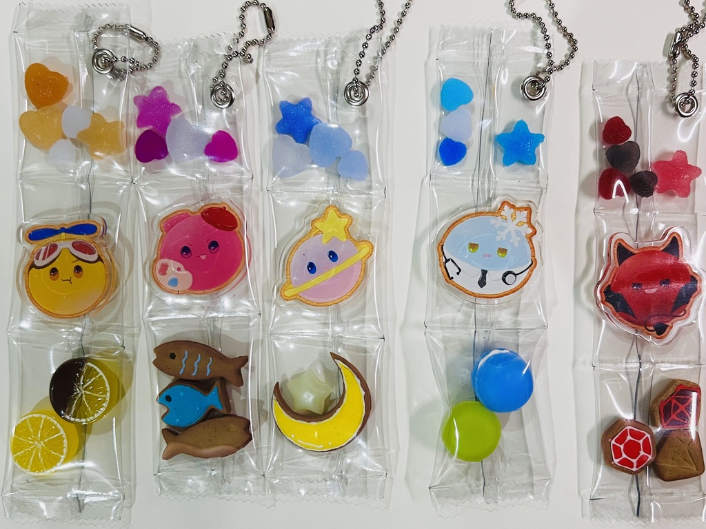 ぷにとお菓子のキャンディパックキーホルダー