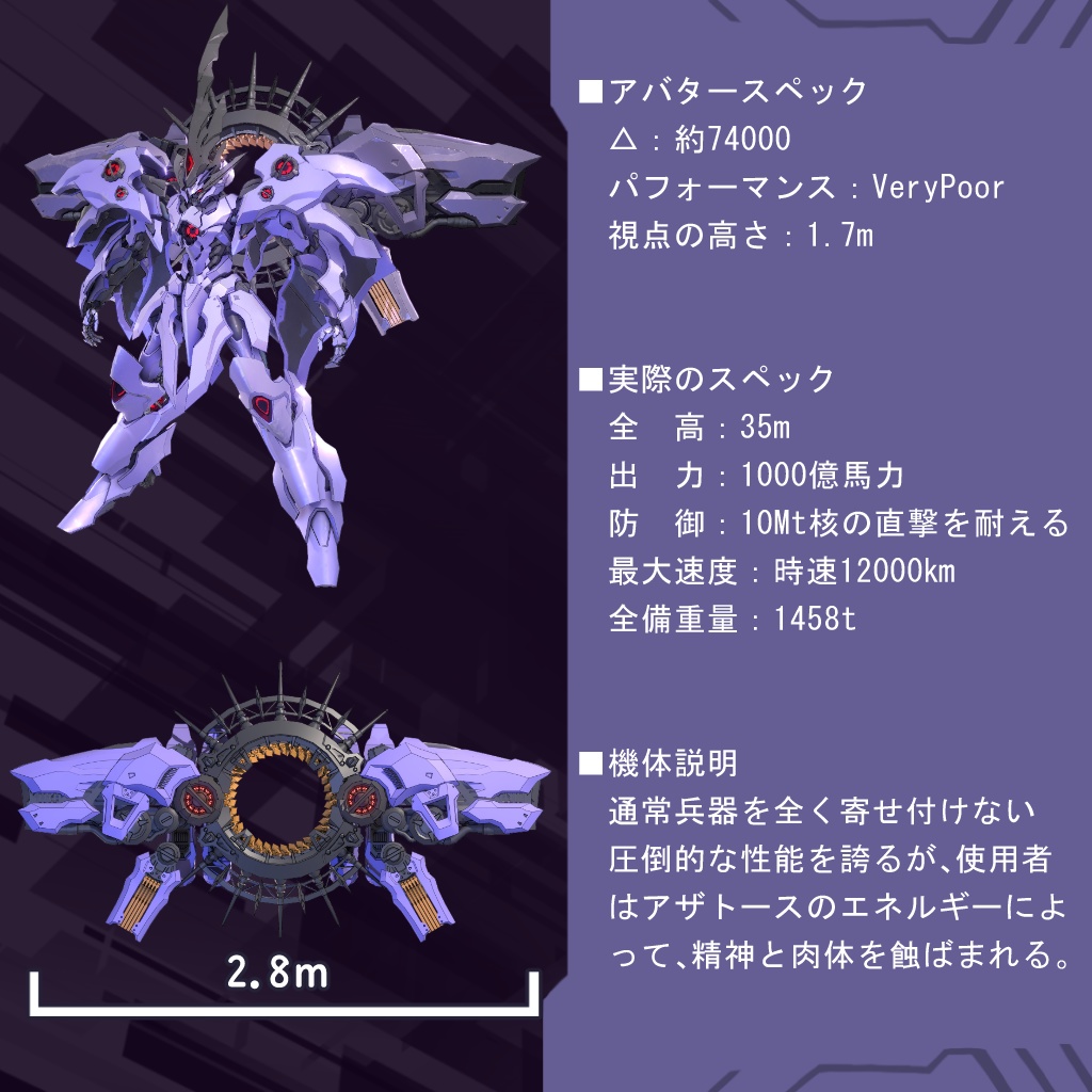 VRC用アバター 『魔神機アザトース