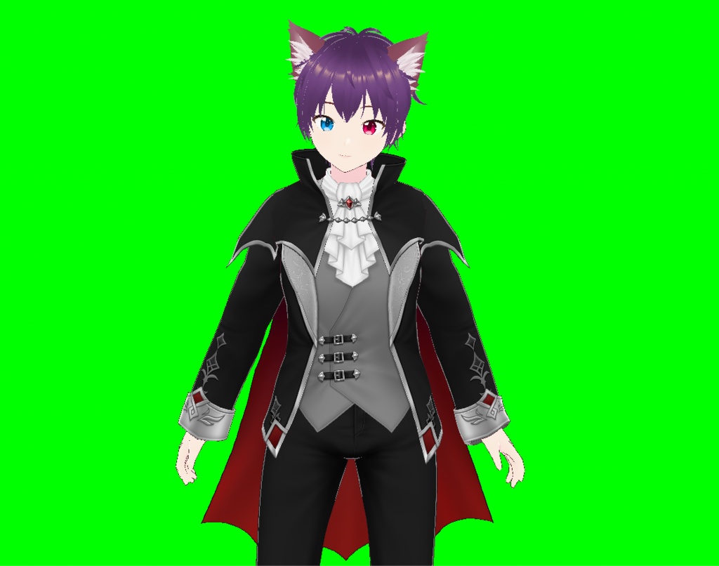 【VRoid】【VRM】【3Dモデル】闇乃マサル