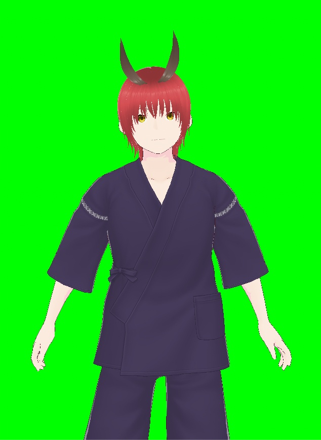 【VRoid】【VRM】【3Dモデル】王牙紅丸
