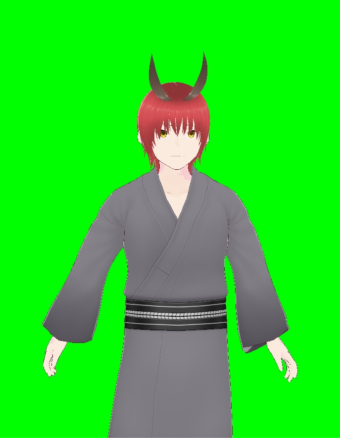 【VRoid】【VRM】【3Dモデル】王牙紅丸Ver2