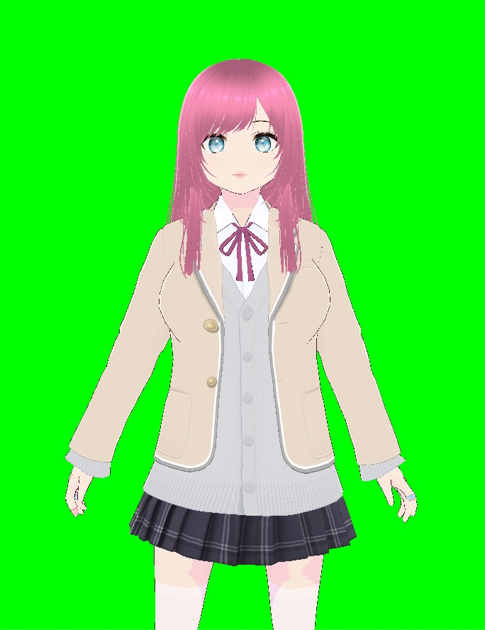 【VRoid】【VRM】【3Dモデル】桃井姫子Ver2