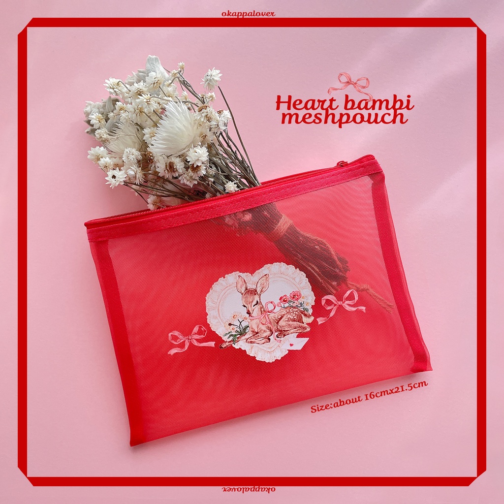 Heart bambi メッシュポーチ