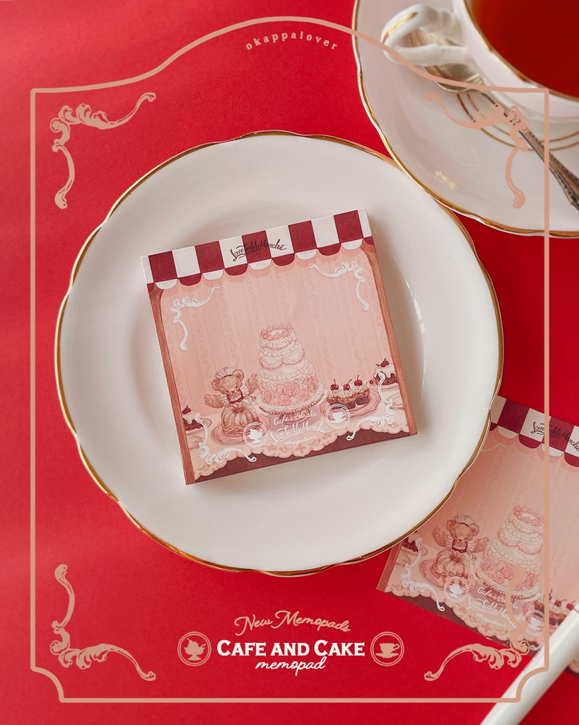 CAFE and CAKE memo pad