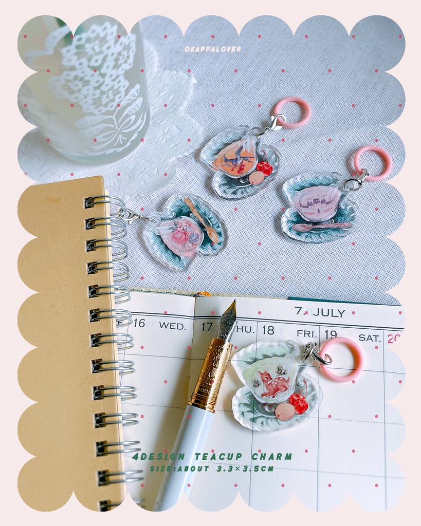 MY cup of tea ミニアクリルチャーム