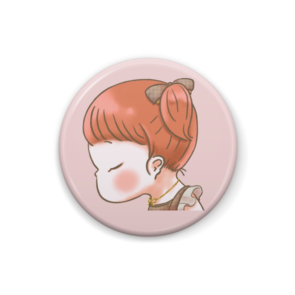 横顔Girl リボン モカ