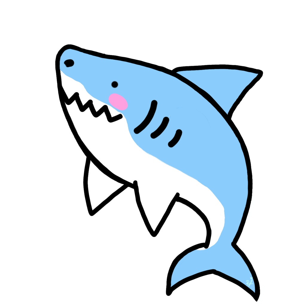 画伯サメちゃんTシャツ🚺🚹