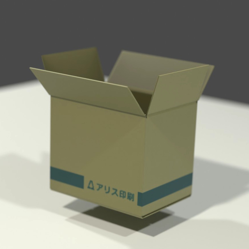 アリス3D小物類「印刷所のダンボール箱」