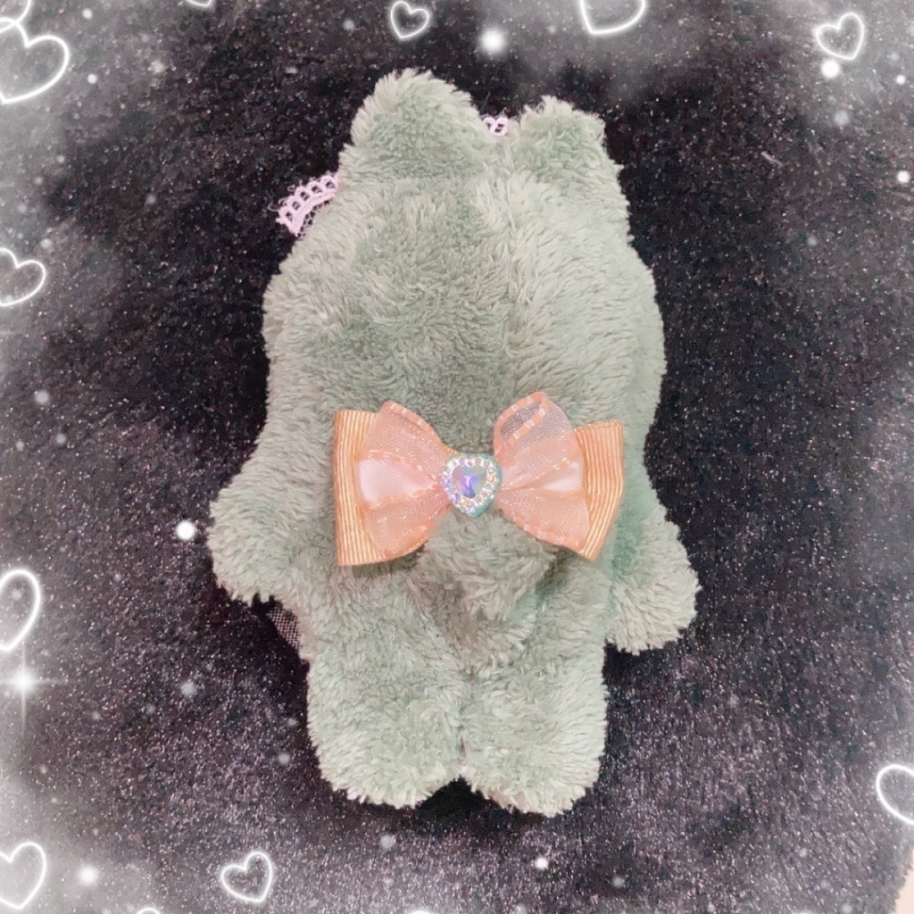 ぬい服 10cm うさぎ グリーン