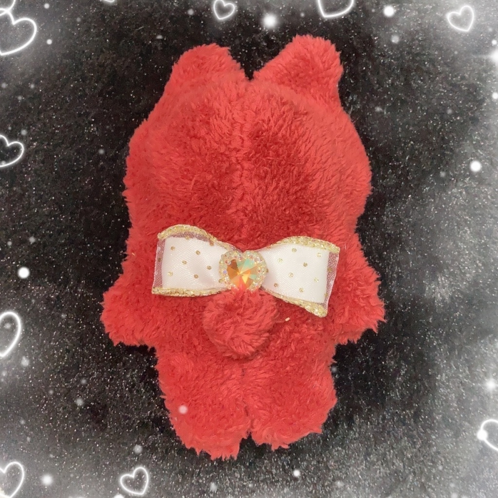 ぬい服 10cm うさぎ レッド