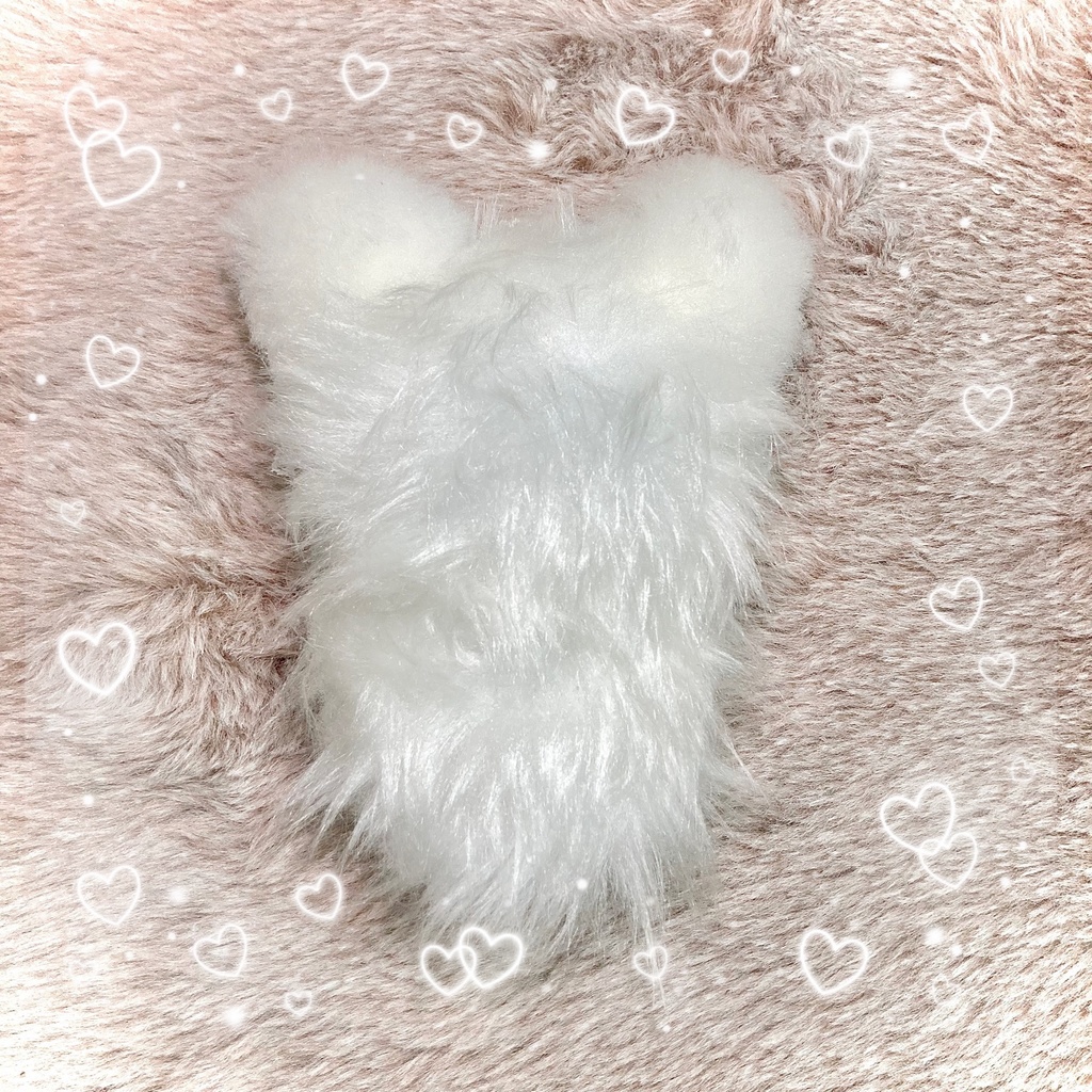 ぬい服 10cm   ふわふわネコ  ホワイト  長毛