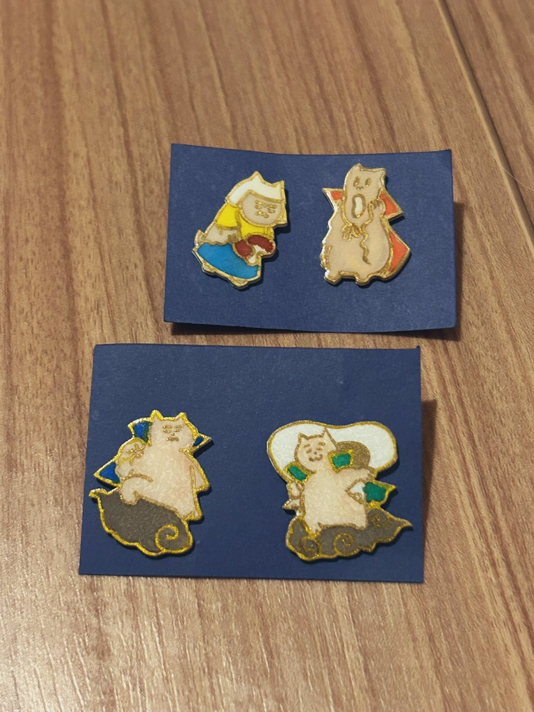 むささび名画シリーズピアス・イヤリング