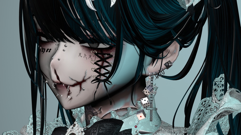 【VRChat用】ピアスセット