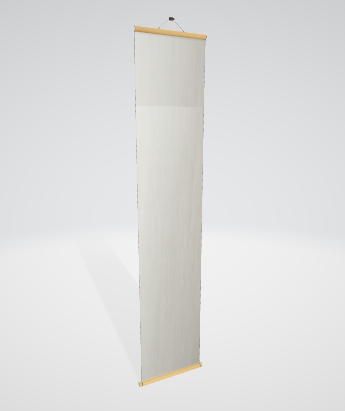 行草掛け軸「客中行」(2023.12)