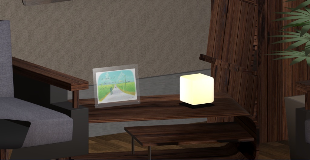 「さとうきび畑に」アクリルフレーム壁掛け・卓上2種セット (2022.11)