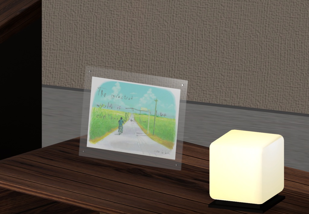 「さとうきび畑に」アクリルフレーム壁掛け・卓上2種セット (2022.11)