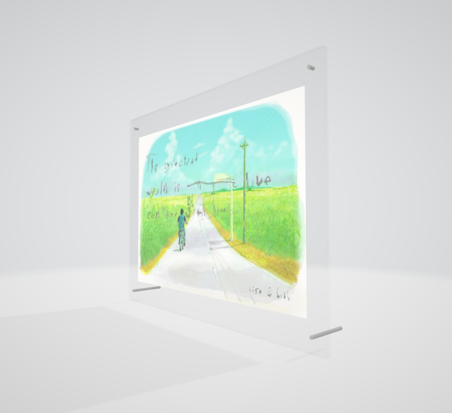 「さとうきび畑に」アクリルフレーム壁掛け・卓上2種セット (2022.11)