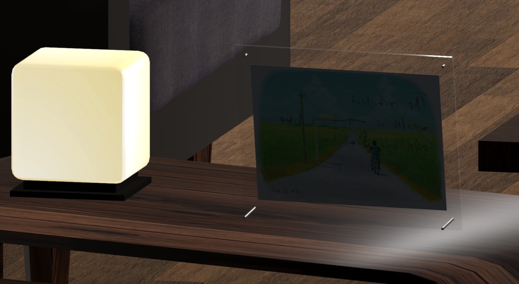 「さとうきび畑に」アクリルフレーム壁掛け・卓上2種セット (2022.11)