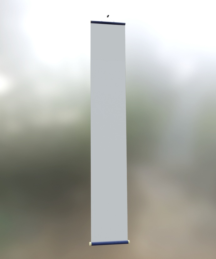 行書掛け軸「心與月俱静」- 心と月 ともに静か (2026.01)