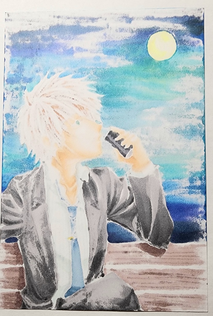 オリジナルイラスト① ―月灯りの下で―