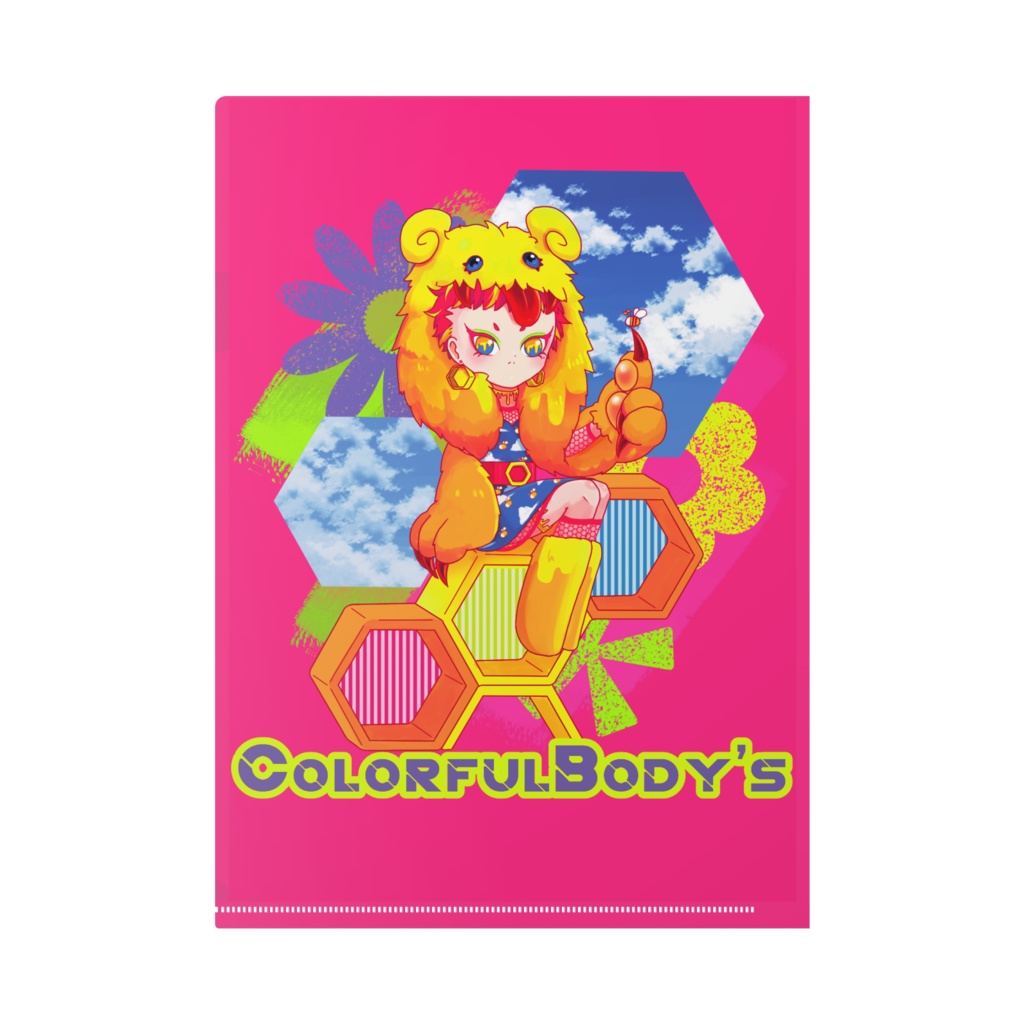 からふるぼでぃずクリアファイル(めでぃすん/みつばち)