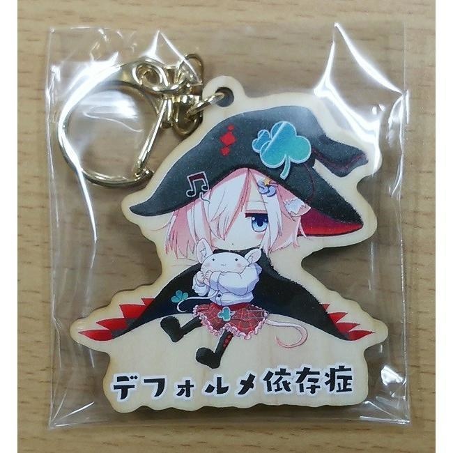 木製キーホルダー　デフォたん（サークルカット）