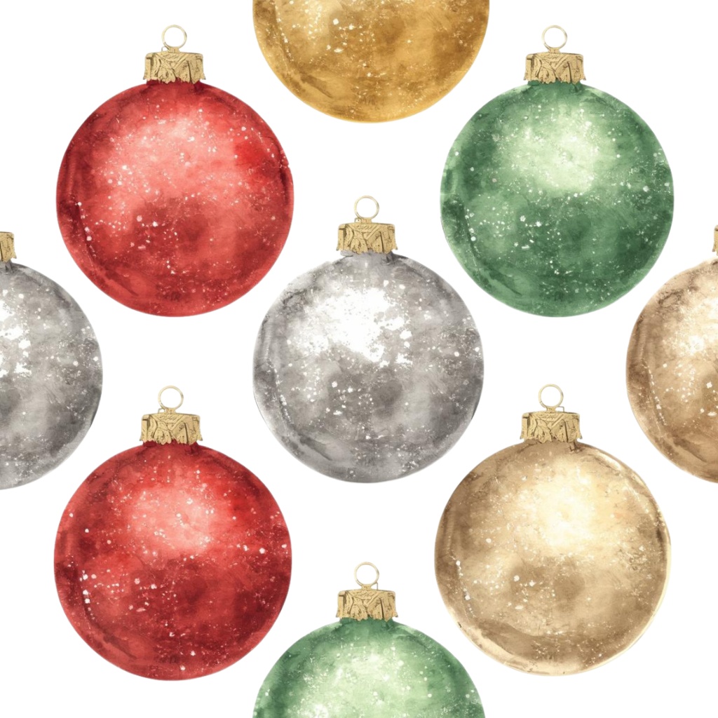 水彩アンティーク・クリスマスクリップアート10種セット