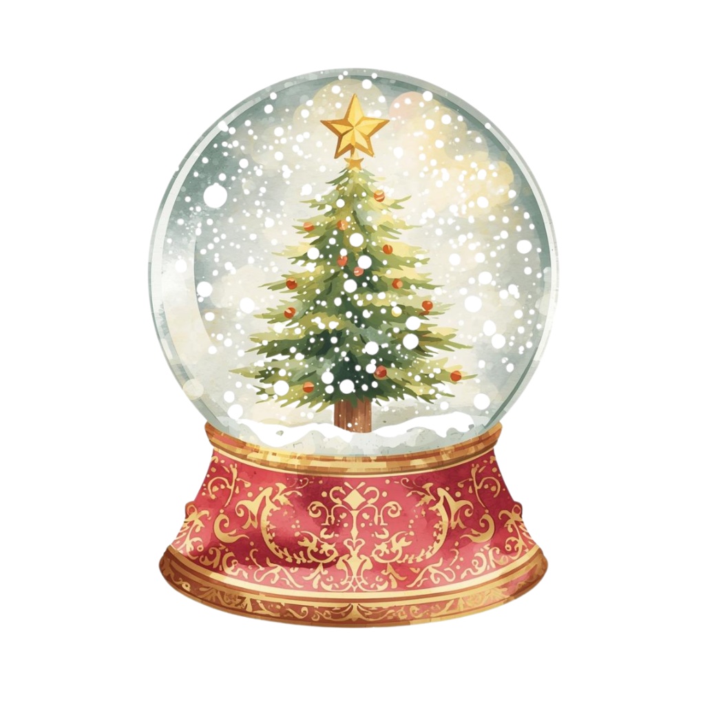 水彩アンティーク・クリスマスクリップアート10種セット