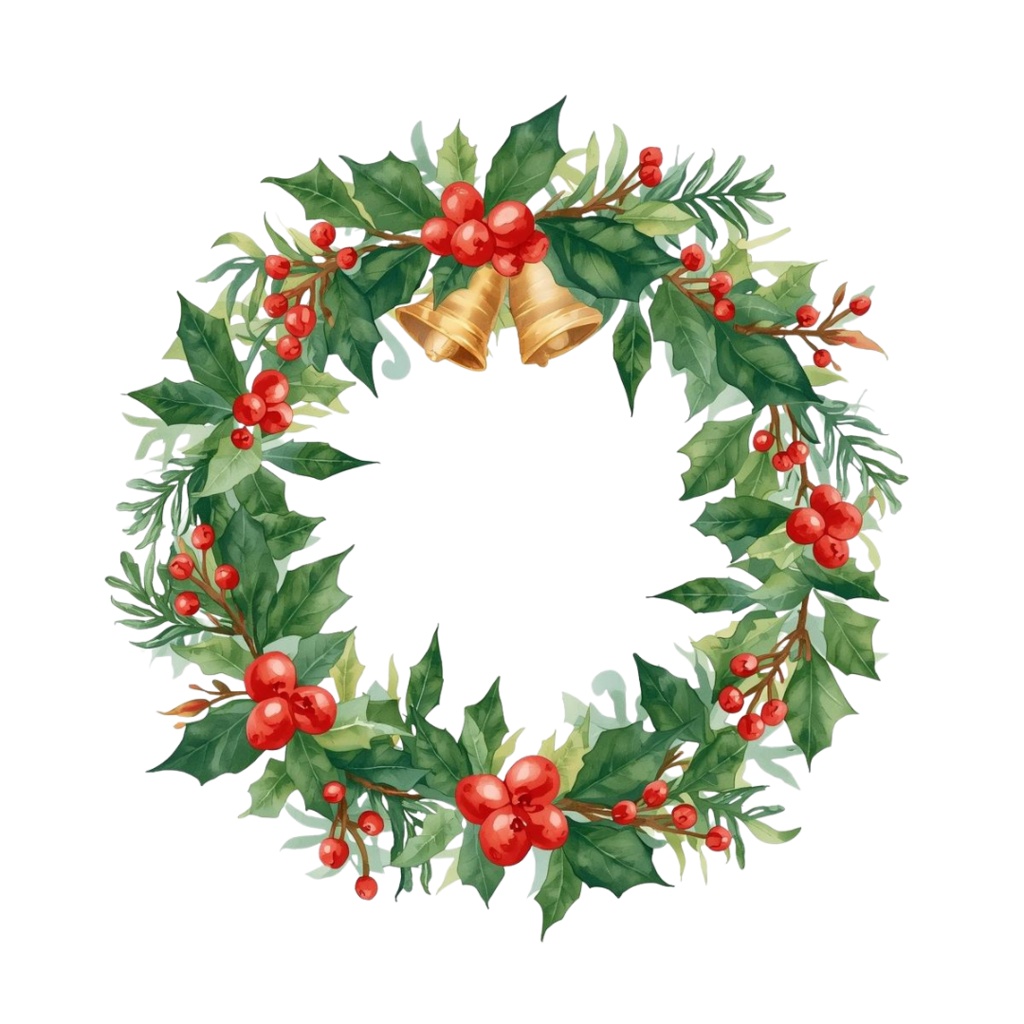 水彩アンティーク・クリスマスクリップアート10種セット