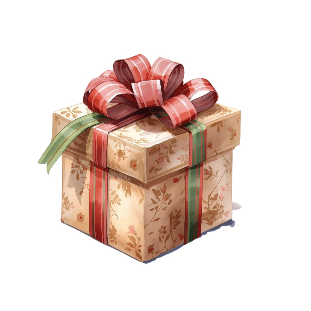 水彩アンティーク・クリスマスクリップアート10種セット